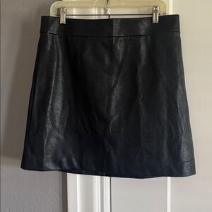 J. Crew Black Faux Leather Skirt sz 12